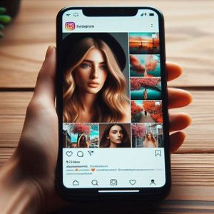 instagram on smartphone